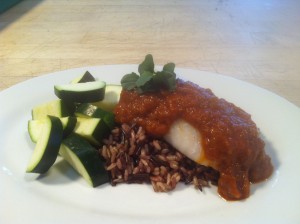 From Our Kitchen to Yours: Cod with Roasted Bell Pepper Sauce Recipe