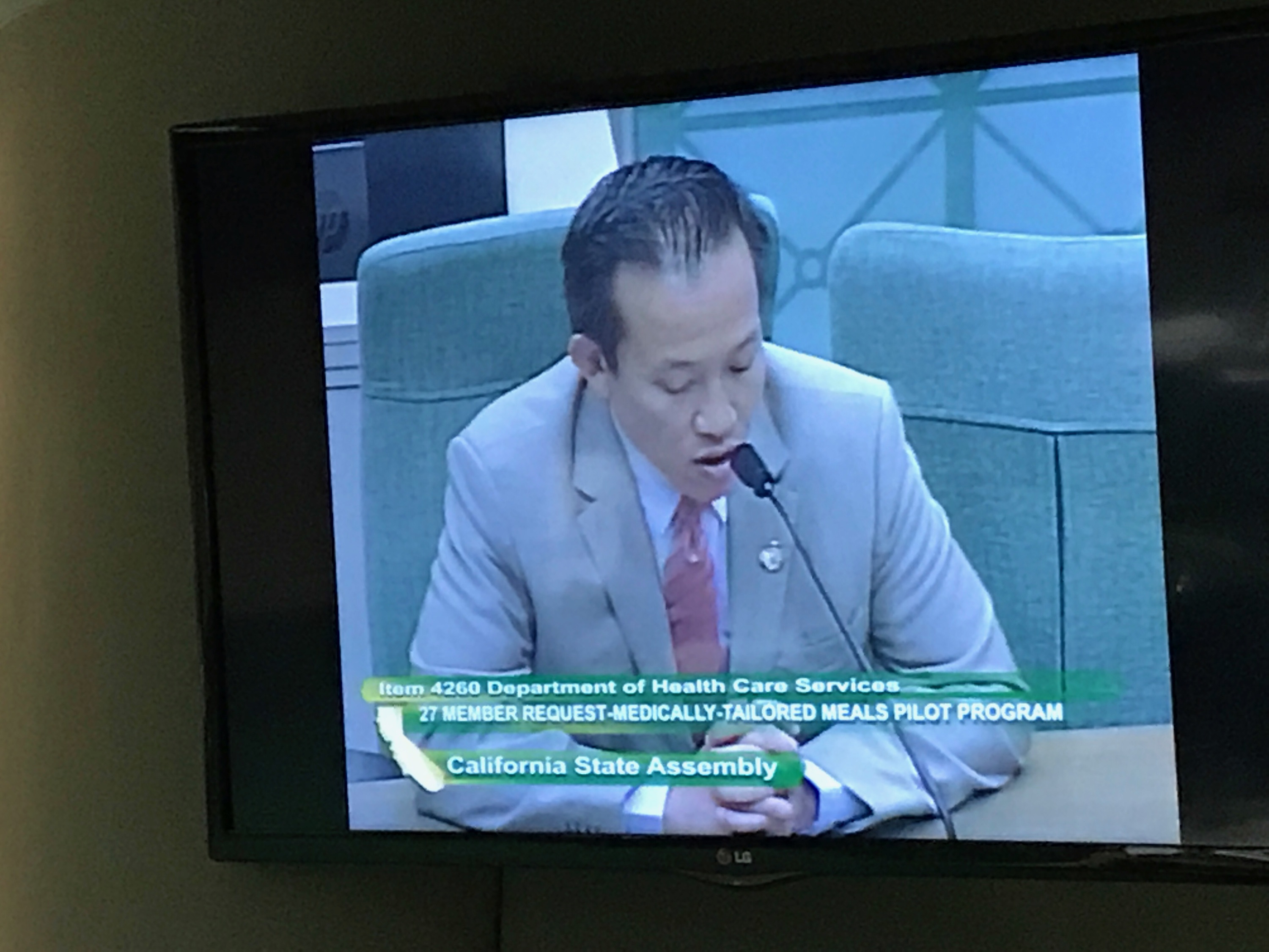 California State Assemblymember David Chiu testifying on behalf of FIMC before state assembly subcommittee. 