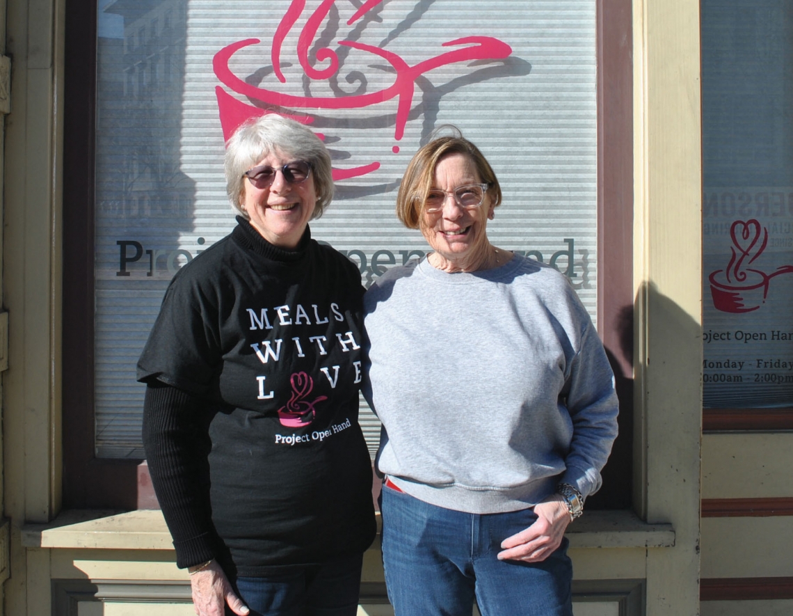 Cheryl and Ann Volunteer in Oakland