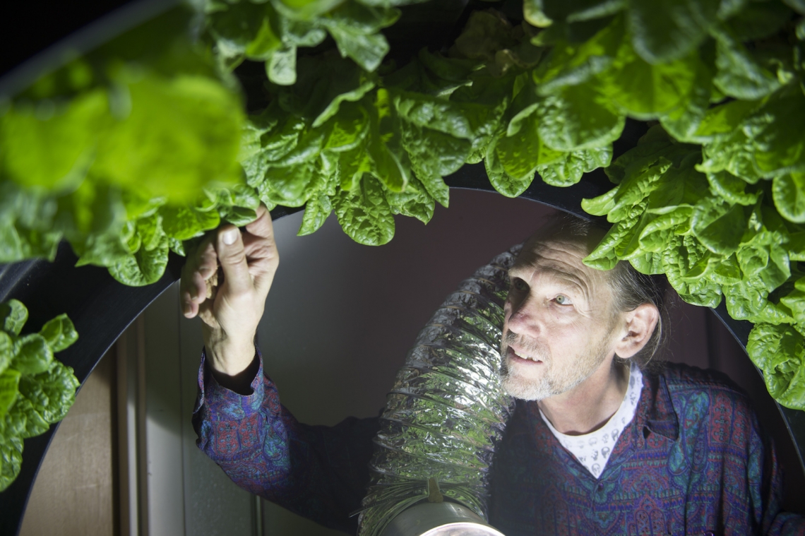 Project Open Hand's Director of Building Operations, Steve Hunter, is also a key caretaker of Room To Grow Greenhouse