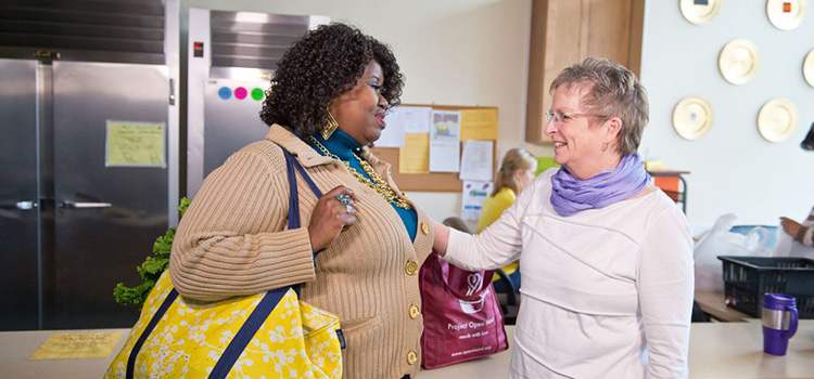 Volunteer and Client Interacting