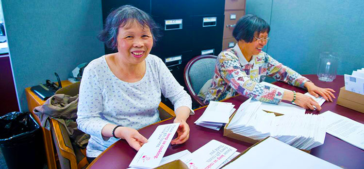 Volunteers in San Francisco performing Administrative Support 