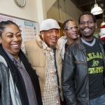 Project Open Hand clients and volunteers celebrate season of giving at a recent Open House at our East Bay Grocery Center in Oakland.